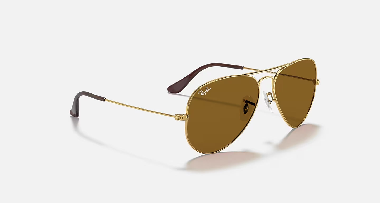 Ray-Ban Aviador RB3025 Gold Brown Originales Elige calidad, elige legado.