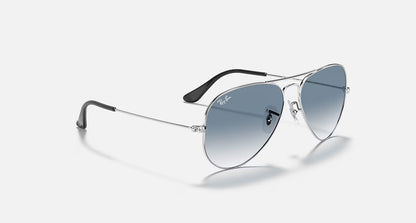 Ray-Ban Aviador RB3025 Silvery Gradient Grey - Originales Elige calidad, elige legado.
