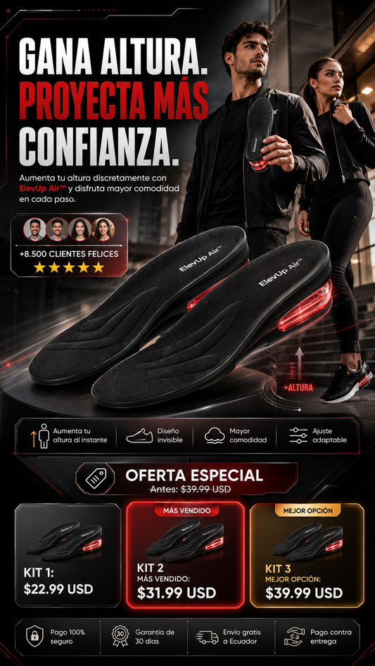 ElevUp Air™ – Plantillas Elevadoras Ajustables