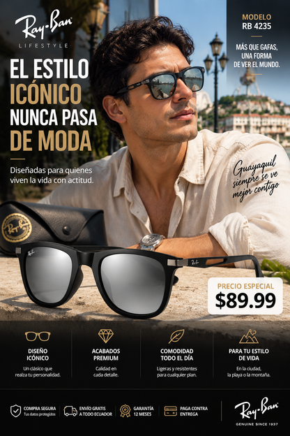 Ray-Ban 4235-S - ¡Luce el estilo moderno y sofisticado que nunca pasa de moda! 😎💙