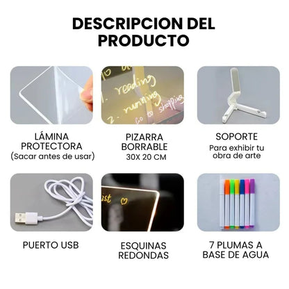 🌈 MagicBoard™ – Pizarra LED Creativa