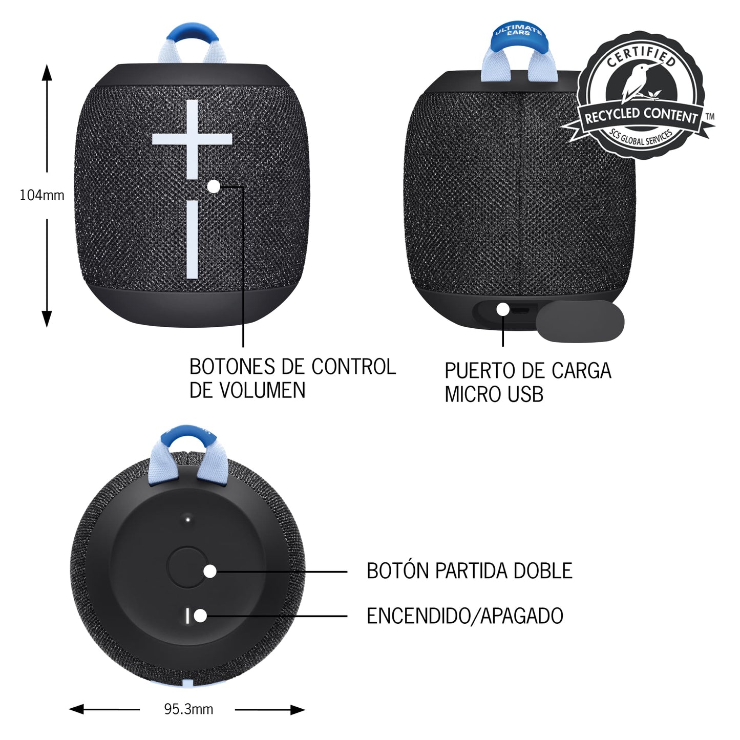 Parlante WONDERBOOM 3 - Impermeable Sonido de 360°  A prueba de agua y  polvo