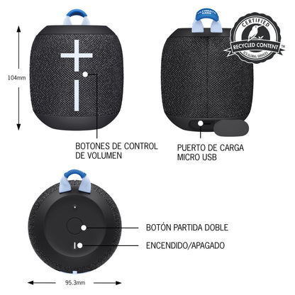 Parlante WONDERBOOM 3 - Impermeable Sonido de 360°  A prueba de agua y  polvo