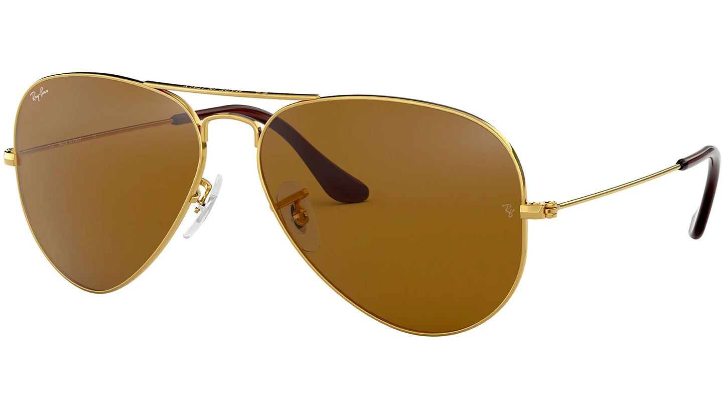 Ray-Ban Aviador RB3025 Gold Brown Originales Elige calidad, elige legado.
