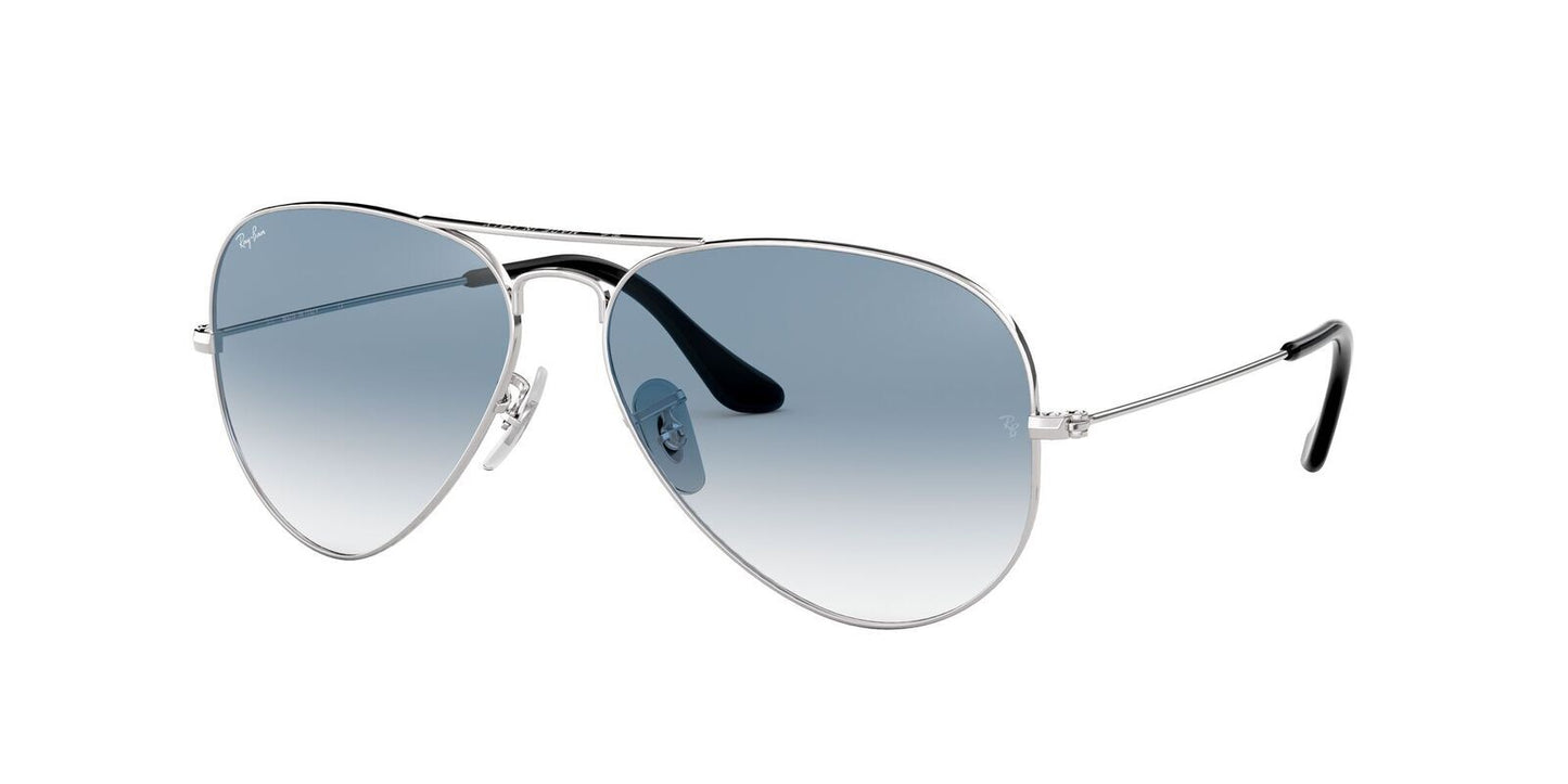 Ray-Ban Aviador RB3025 Silvery Gradient Grey - Originales Elige calidad, elige legado.