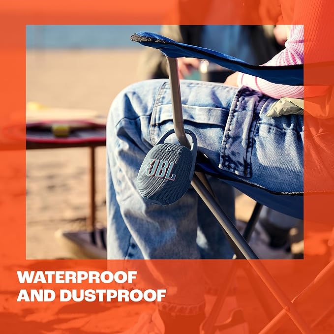 JBL CLIP  5 Ultraportátil, impermeable, a prueba de polvo y sonido Big Pro