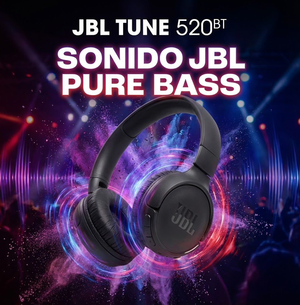 JBL  TUNE 520BT CON BATERIA EXTENDIDA HASTA 57HORAS DE DURACION