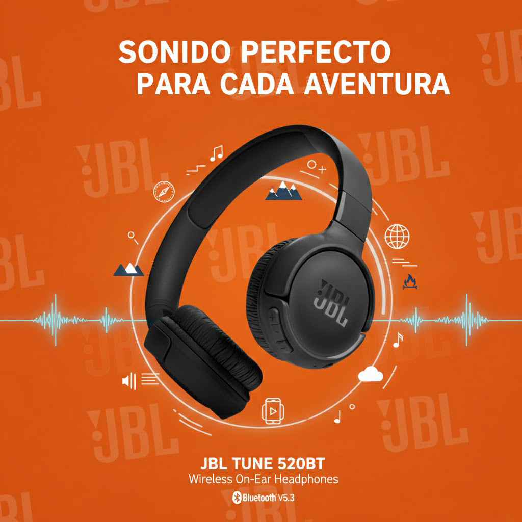 JBL  TUNE 520BT CON BATERIA EXTENDIDA HASTA 57HORAS DE DURACION